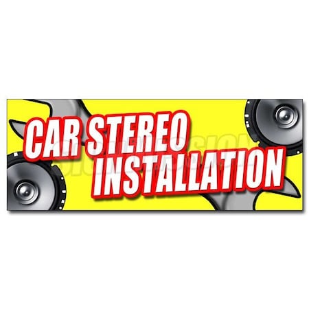 Signmission CAR STEREO INSTALLATION sticker sales service mp3 repair amps deck, D-12 Car Stereo Installation D-12 Car Stereo Installation